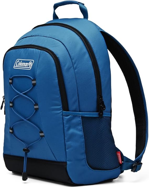 Coleman Chiller Insulated Backpack Cooler, Leakproof 28-Can Backpack Cooler with 12+ Hour Ice Retention, Made with Recycled Materials, Great for Beach, Camping, Hiking, Tailgates, Groceries, More