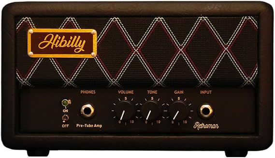 2025 Retroman Pre-Tube Guitar Amplifier Head -Compact and Powerful Amp for Professional Performances and Practice Sessions Black Color