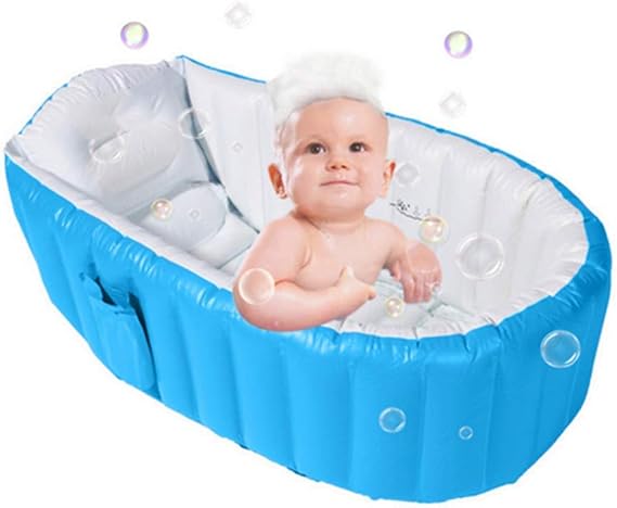 Alytimes Inflatable Baby Bathtub,No Pump Kid Infant Toddler Infant Newborn Inflatable Foldable Shower Pool