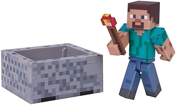 Minecraft Steve with Minecart Figure Pack