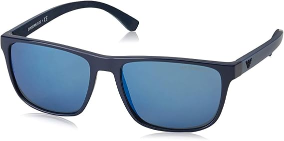 Emporio Armani Man Sunglasses, Blue Lenses Injected Frame, 57mm
