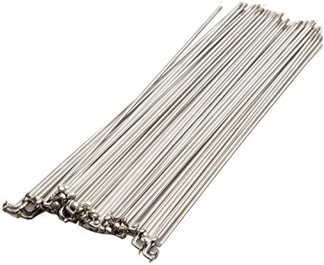 BaveL 36 Pcs 14G J Bend Bicycle Stainless Steel Spokes (91 mm-210 mm),Cycle Spokes with Brass Nipples,Mountain Bike Stainless Spokes,for MTB,Ebike,City Bikes-Replacement/Repair Spokes