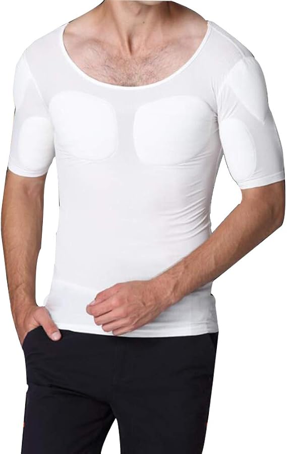 Men Realistic Chest T-Shirt Artificial Fake Muscle Shoulders Body for Cosplayers