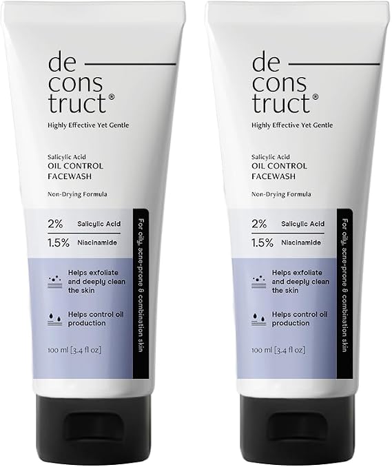 Deconstruct Salicylic Acid Face Wash with Niacinamide 100ml Pack of 2