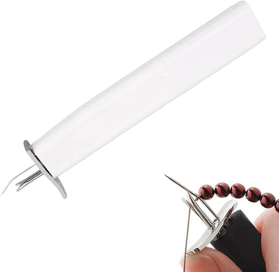 Bead Knotting Tool Create Secure Knots Pearl Jewelry Making Tool DIY Jewelry Pearl Stringing Beading Tools Knotters Tool for Necklace Bracelet Jewelry Making(White)