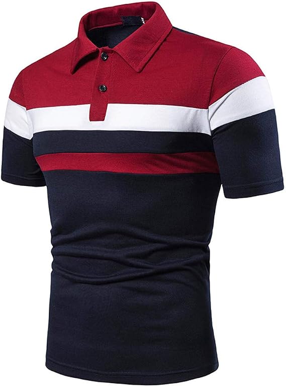Mens Polo Sleeve Summer Casual Tops Men's T Shirts Golf Items for Men Mens Shirts Blue Mens Shirts Polo Tees Slim