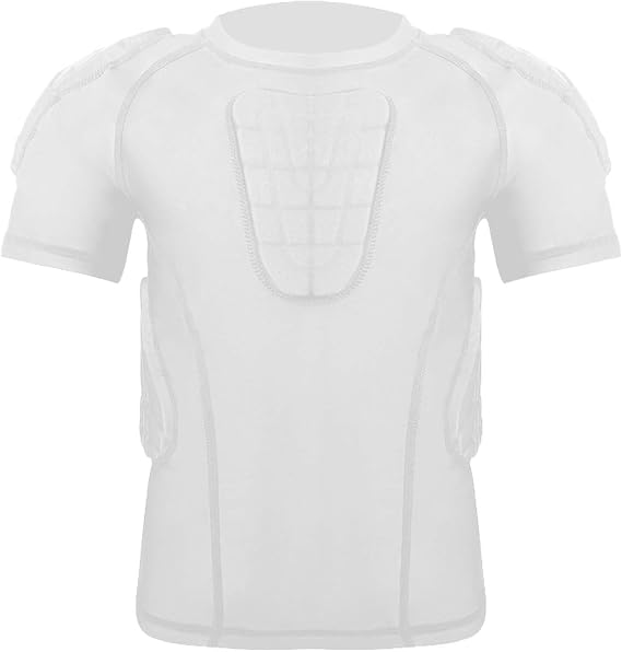 Kids Youth Padded Compression Shirt Chest Protector for Baseball Football Padded Shirt Heart Guard Protective Shirt