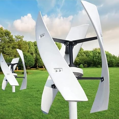 Vertical Axis Wind Turbine Generator Kit 20000W with Controller and Grid Inverter for Home Use (12V)