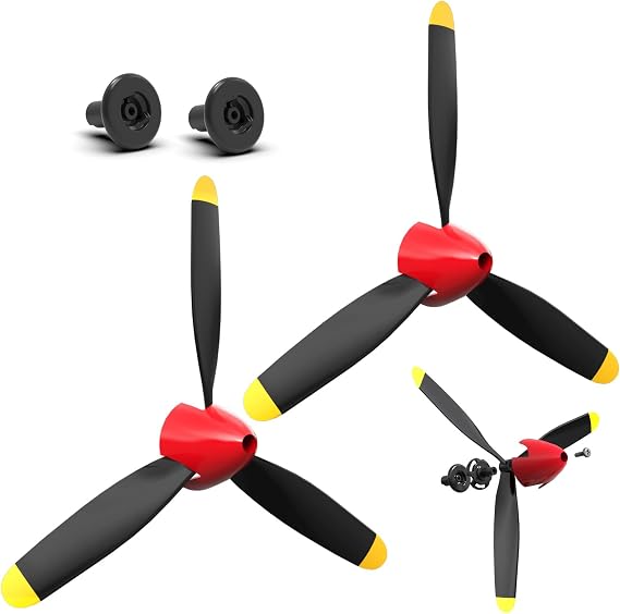 volantexrc RC Plane Propellers, 2-Piece Set with 3-Blade Propeller Protector and Adapter for RC Airplane 76113