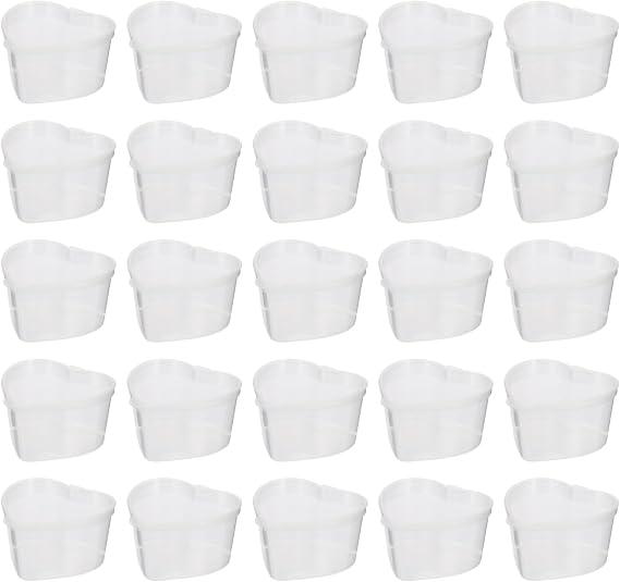 Transparent Heart Shaped Sauce Cup 2.17 Inch Leak Proof Plastic Container with Lid for Spice Storage and Kitchen Organization