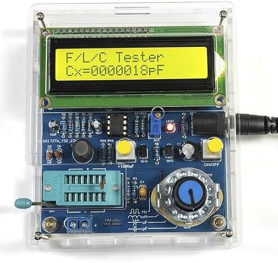 Electronic Kit DIY Kit Frequency Inductance Capacitance Meter Measuring Frequencies Soldering Kit with Components Circuit Board and Housing Soldering Kit for Adults Soldering Learning (Soldering