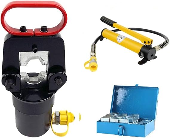 MXBAOHENG Hydraulic Crimping Pliers Crimping Tool Compression Heads 16-400mm2 with Hand Pump (FYQ-400, CP-180 Pump)