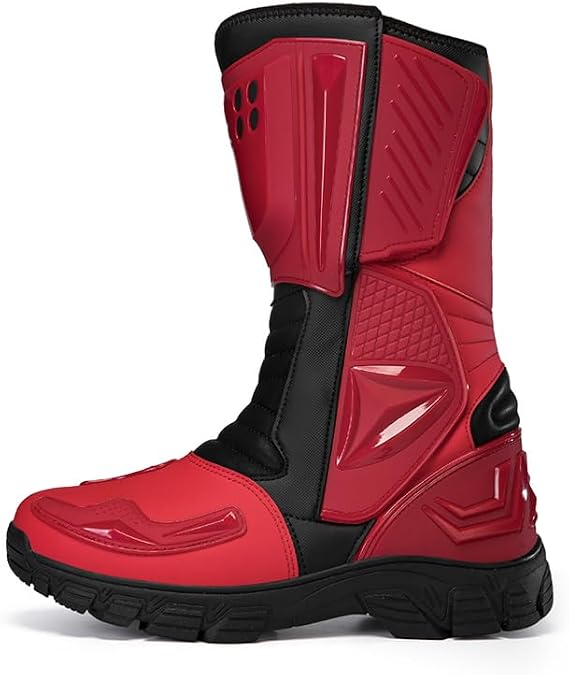 PANYANHU Motorcycle Boots for Men Women, Anti-Slip Dirt Bike Motocross Riding Boots, Durable Abrasion-Resistant Design, High-Performance Comfortable Unisex Boots