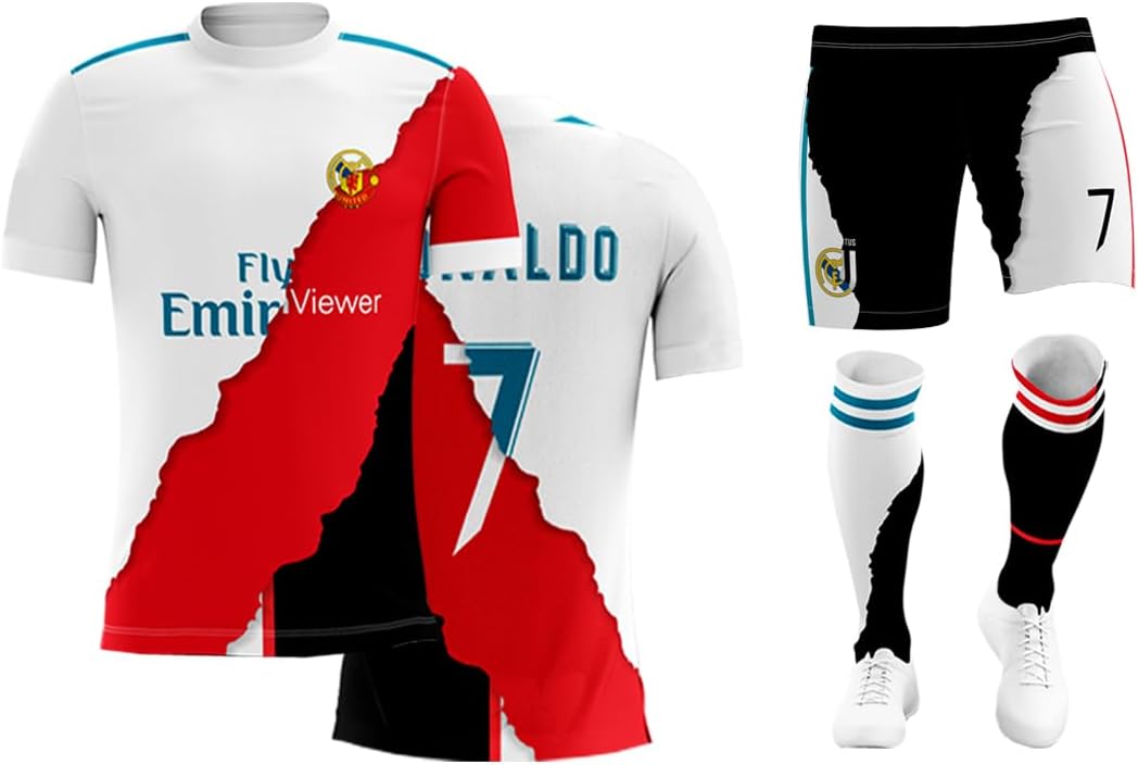 Portugal Football Youth Jersey, Soccer Fans Training Jersey, Personalized Soccer Unisex Kids Uniform