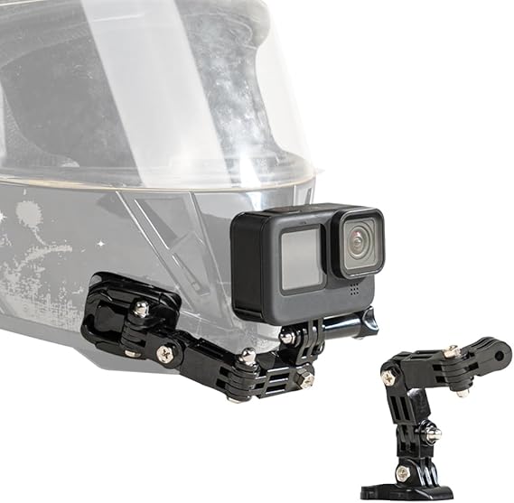 Motorcycle Helmet Chin Mount Kits Compatible with GoPro Hero 13 12 11 10 9 8 7 6 5 Black,DJI Osmo Action 5 pro/4/3/2/AKASO/Campark/YI Action Camera,Insta360 Camera and More