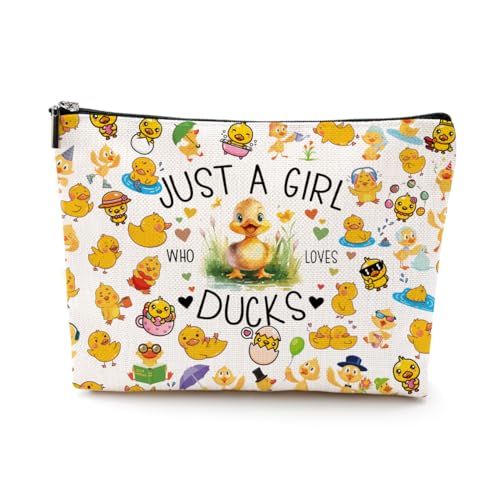 Duck Lovers Cosmetic Bag - Nurse, Thanksgiving, Graduation, Christmas, Birthday, Makeup Bag - Funny Friendship Gifts for Women, Best Friend, Teen Girls, Sister