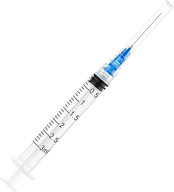 3ml Syringe with 23Gauge 1 inch 25mm, Pack of 20