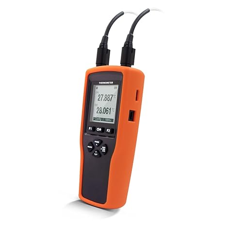 PerfectPrime TC0372 High Precision RTD Thermometer Datalogger w/Two Probes -200C / -328F