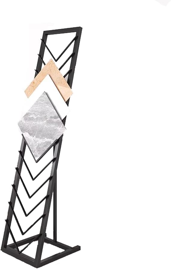 Building Material Display Rack, 12 Layer Quartz Stone Templates Holder, 59 in Tall Floor Tile Storage for Batch Display