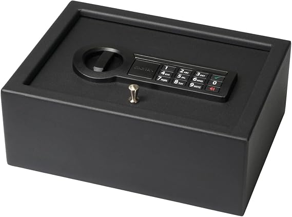 Stack-On Small Drawer Safe with Electronic Lock Compact Personal Safe for Desk or Nightstand with Backup Key and Steel Security Construction