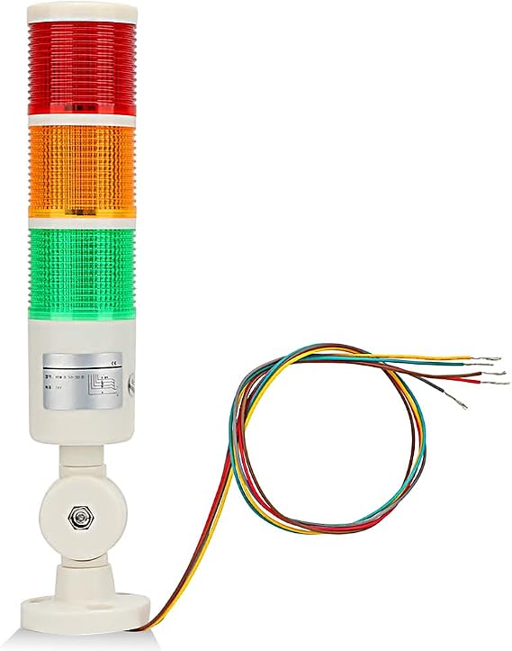 Led Signal Tower Stack Lights, Industrial Signal Warning Lights for Industrial Use, with Rotatable Base, 12-24V DC