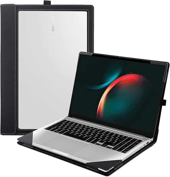 Laptop Cover Compatible with Samsung Galaxy Book 4/3 Pro Galaxy Book 5/4/3 Pro 360 Galaxy Book 4/3 16-inch Ultra PU Leather Hard Shell Case Accessory