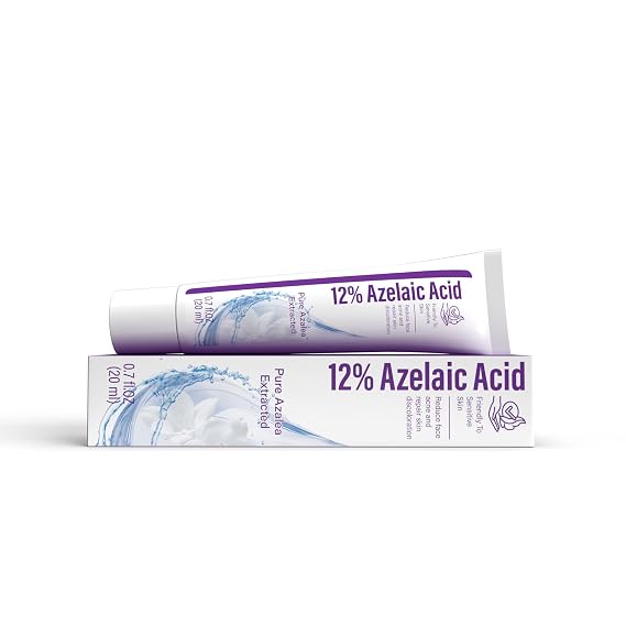 Azelaic Acid Serum 12% Azelaic Acid Facial Cream, Facial Serum with Hyaluronic Acid and Niacinamide, Redness Reducing Skin Care, Balances Excess Sebum