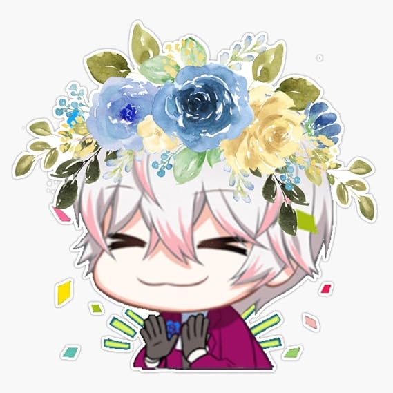 Mystic Messenger Ray Flower Crown Bumper Sticker Vinyl Decal 5"