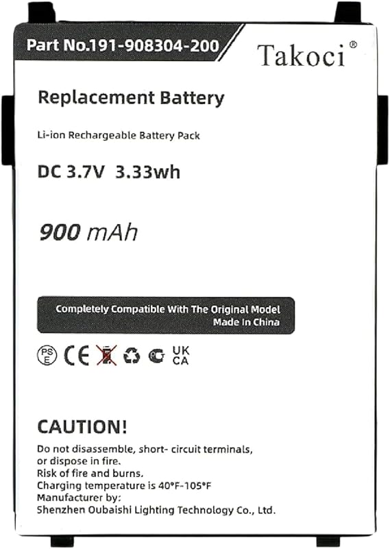 Replacement Battery Compatible with 1400-202501G, 201709, 4006-0319, 600538, 633808510046 HT630, HT650, PT630, PT630D, PT650 3.7V/900mAh