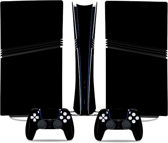 Sticker Wrap Compatible with PS5 Pro Digital Console (Black)