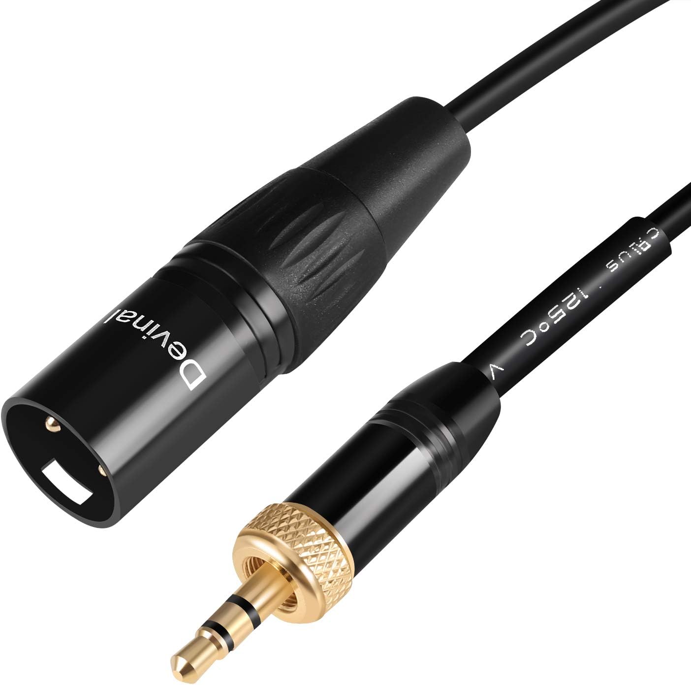 Devinal Replacement Locking 18 to XLR Male Output Cable Compatible with EK100 Receiver, Saramonic Receivers, Saramonic UwMic9, VmicLink5, UwMic10 and UwMic15 Receivers