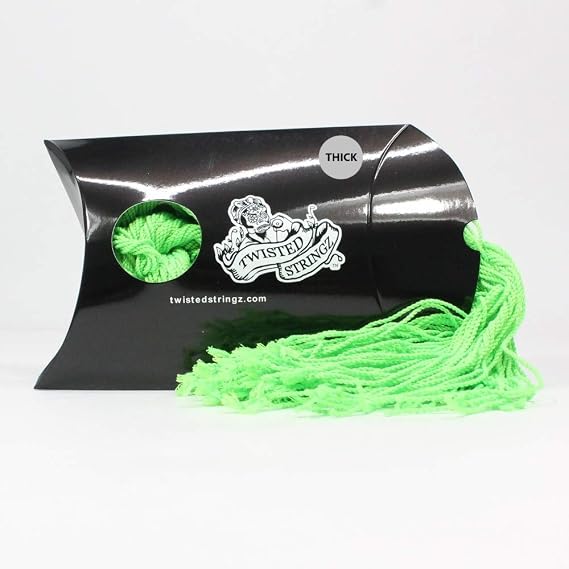 Twisted Stringz Yo-Yo Strings - Polyester - Solid Thick YoYo String - 100 Pack (Green)