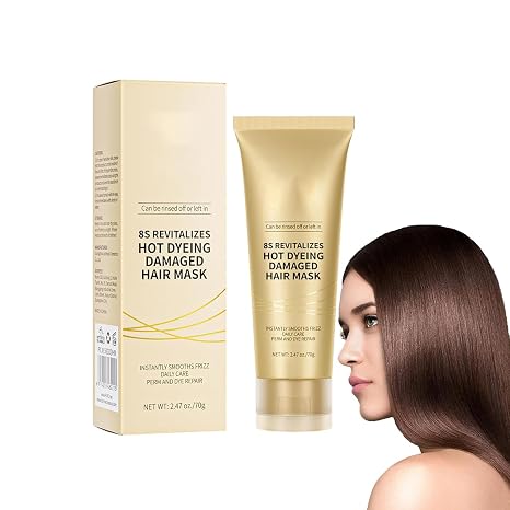 Hair Mask for Damaged Hair 8s Revitalises Hot Colouring Damaged Hair Deep Conditioner Instantly Smooths Frizz Keratin Hair Mask for Dry Damaged Hair - 70 ml