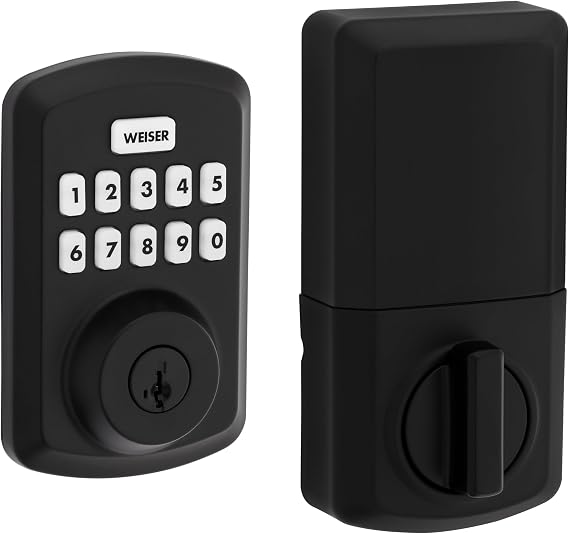 Weiser 9GED92500-005 Powerbolt 3 Electronic Deadbolt, Matte Black