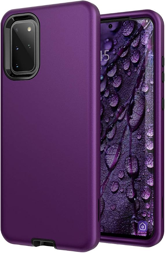 WeLoveCase Galaxy S20+ 5G Case - 3-in-1 Full Body Protection, Heavy Duty Shockproof TPU Bumper, 6.7" Dark Purple