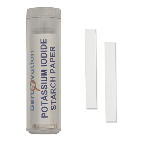 Bartovation Potassium Iodide Starch Oxidizer Test Paper Strips, 100-Pack