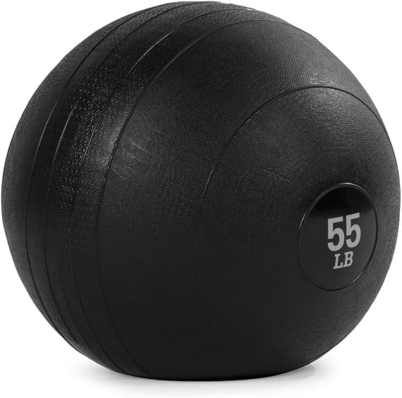 Titan Fitness Rubber Slam Ball, Dead Weight Ball Absorbs Impact, Minimal Bounce, Textured Surface for Strength and Conditioning, Cardio Workouts, Full Body Workout