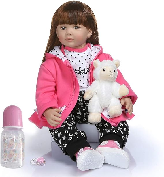 iCradle Realistic Reborn Baby Doll Girl 24Inch Lifelike Newborn Toddler Toy