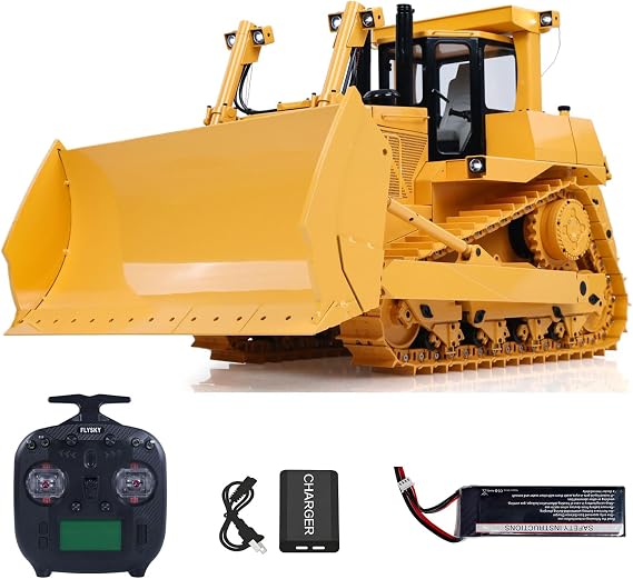TOUCAN RC HOBBY Metal 1/14 RC Bulldozer Hydraulic DXR2 Remote Control D10T Tracked Dozer Model