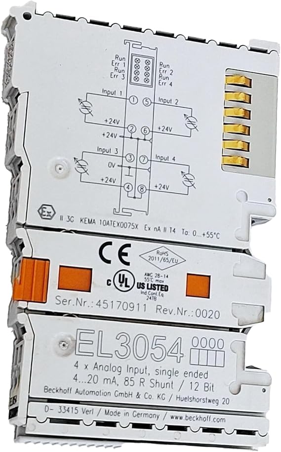 Suitable for Beckhoff Analog Input Terminal Processes EL3054