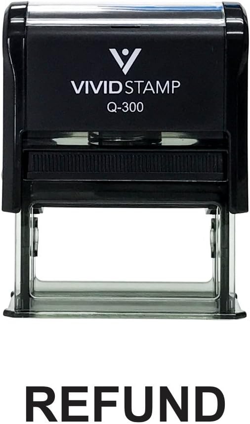 Refund Self Inking Rubber Stamp (Black Ink) - Large