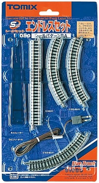 TOMYTEC 91080 TOMIX N Gauge Super Mini Rail Set, Endless Set, SA Pattern, Model Railroad Supplies