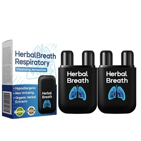 HerbalBreathe Respiratory Cleansing Aerosolizer,Cleanse & Breathe (2pcs)