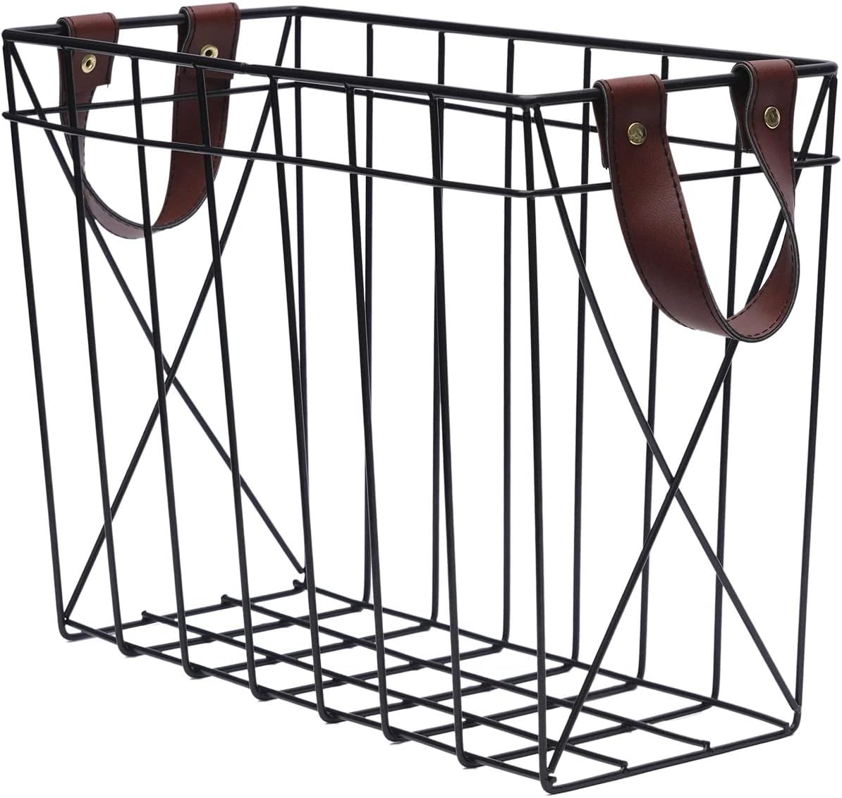 Magazine Rack Magazine Holder Storage Organizer Bin for Magazines, Books or Vinyl Record Album Storage, Black