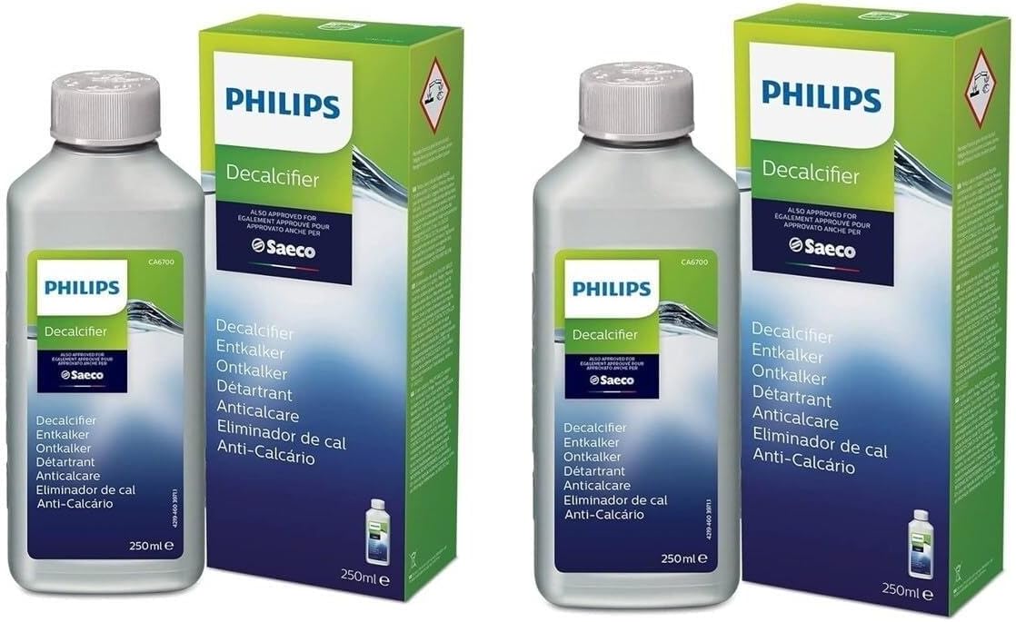 Philips CA6700/10 Espresso Kahve Makinesi Kireç Temizleme Solüsyonu, 250 ml, 2 Adet