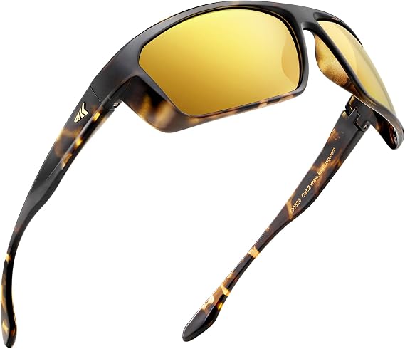KastKing Huzzah Polarized Sport Sunglasses for Men and Women, Wrap Design