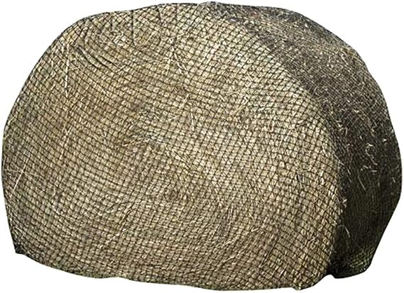Round Bale Hay Net for Horses - Slow Feed Hay Bag - 1 3/4" Holes | Marine-Grade UV Treated Nylon - 6 Ft Large Hay Feeder For Mules - Easy-Fill Closure System - Versatile Size Compatibility