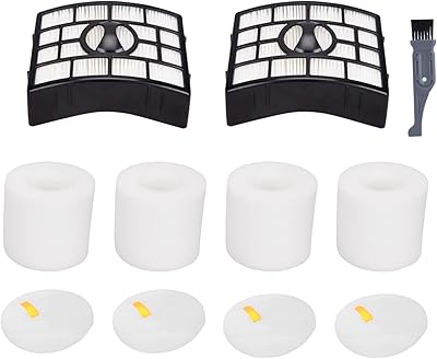 I-clean 2 Packs Replacement NV650 HEPA Foam & Felt Filters for Shark Rotator Powered Lift-Away Vacuum Cleaner, Compatible with Shark NV752,NV751,NV750,NV651,NV650,NV652 Replaces Part # XFF650 & XHF650
