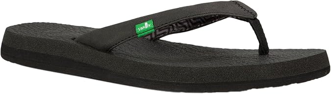 Sanuk Yoga Serenity Flip Flops for Women - Yoga Mat Footbed Sandals