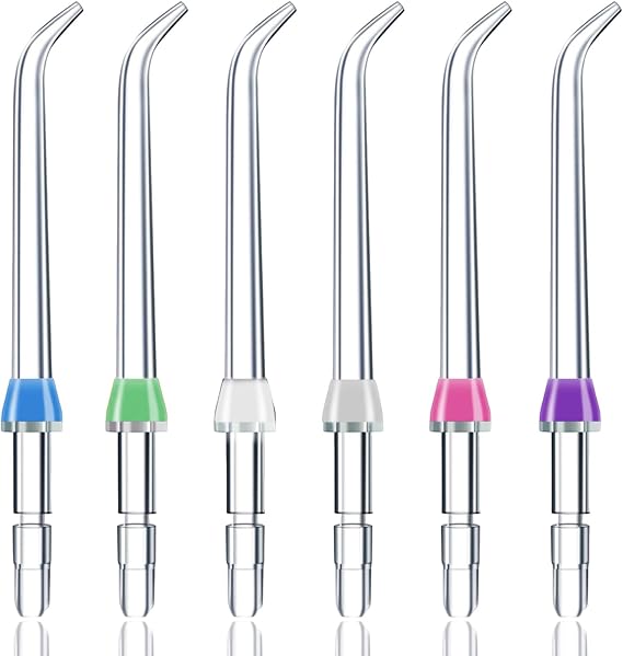 6PCS Replacement Heads for Waterpik, Refill Heads for Oral Irrigator Dental Flosser, Replacement Tips for Water Flosser, Replacement Classic Jet Tips for Wp100 Wp250 Wp300 Wp450 Wp660 Wp900